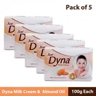 Dyna Milk Cream & Almond Oil 5X100 g 