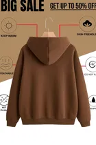 Fleece Solid Fleece Hoodie for Men 