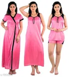 Satin Nightdress Set for Women 