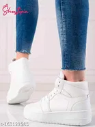 Solid Mid-Top Sneakers for Women 