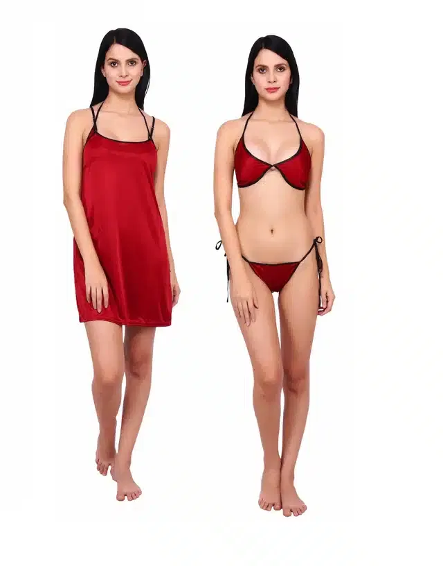 Babydolls for Women (Maroon, Set of 1)