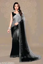 Poly Silk Embellished Saree for Women 