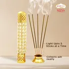 शुभकार्ट नित्य ब्रास क्रिस्टल इन्सेंस होल्डर - 235 g