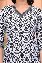 Cotton Floral Print Short Kurti for Women 