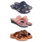 Combo of Slippers with Heels & Sliders for Women 