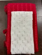 Georgette Solid Saree for Women, Pink 