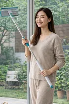 2-in-1 Window Cleaner featuring a squeegee and a microfiber scrubber