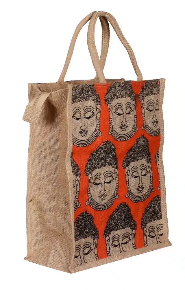 Jute Vegetable Shopping Bag (Orange)