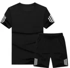 Stripes tracksuit for men (Black, M)