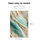 Decor Wallpaper for Home/Kitchen Green Gold Marble Printed 45x200cm