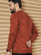 Abstract Printed Round Neck Polyester T-Shirt for Men 