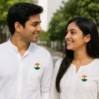 पिकफेस्ट भारतीय झंडा गोल बैज P02