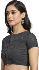 Net Solid Saree for Women 