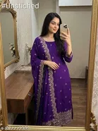 Vichitra Silk Punjabi/All Over Suits for Women 
