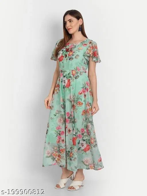 Fashionable Dresses for Women (Mint Green, L)