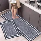 Alaqsa Combo Runner & Mat 14x43inch Grey Pack of 2