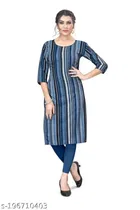 Crepe Printed Kurti for Women 