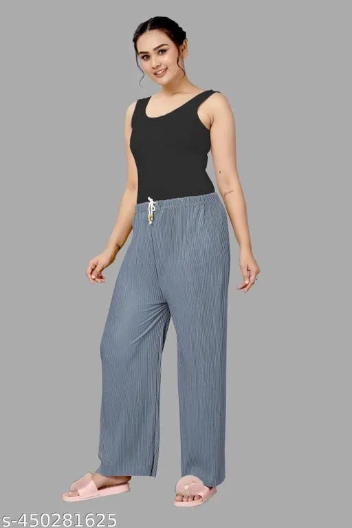 Palazzos for Women, Pack of 3 (Green, XXL)