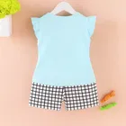 Cotton Blend Printed Clothings Set for Girls,  