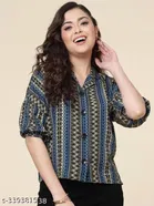 Poly Rayon Printed Kurti for Women 