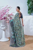 Georgette Printed Saree for Women 