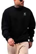Round Neck Solid Sweatshirt for Men 