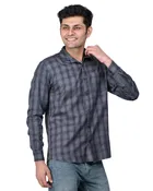 Cotton Blend Full Sleeves Chequered Shirt for Men 