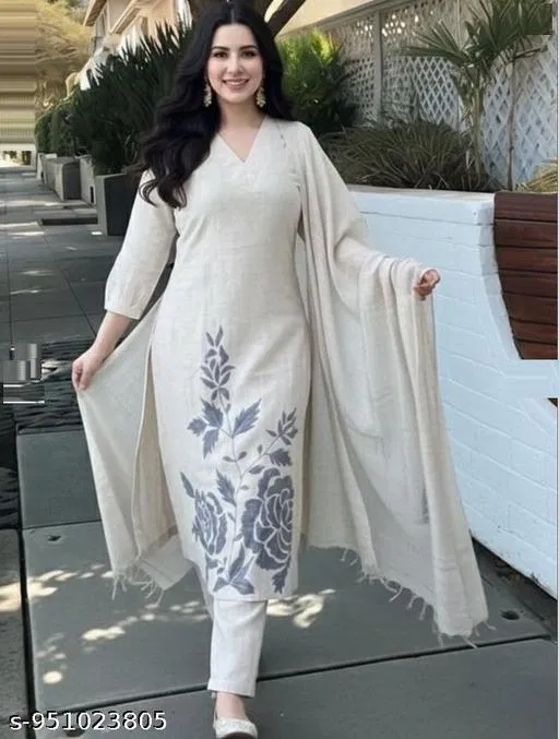 Kurti for Women (White, L)