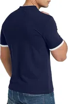 Mandarin Collar Solid T-Shirt for Men 