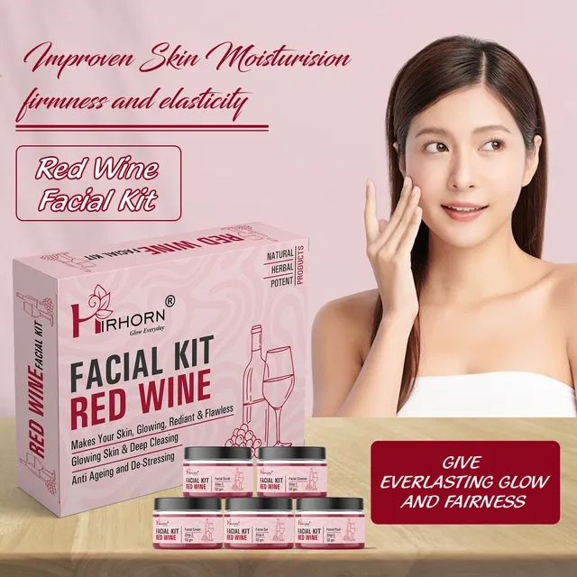 Hirhorn Natural Red Wine Facial Kit (250 g, Set of 1)