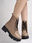 Shoetopia Solid Block Heel Boots 