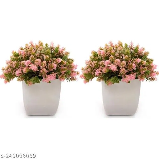 Plastic Artificial Flower (Multicolor, Pack of 2)