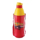 CELLO Puro Junior 600 Hot Wheel Print Plastic Water Bottle 470ml, Red & Yellow