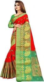 Trendy Banarasi Saree with Blouse Piece For Women 