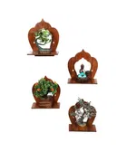 KC Arts MDF  Wall Hanging Shelves 6x6 inch Pack of 4
