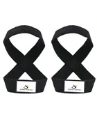 Polyester Weight Lifting Wrist Straps, Black