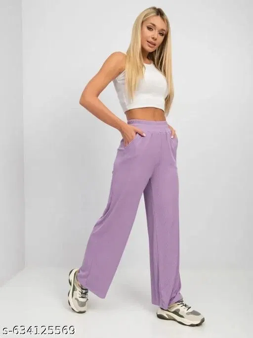 Formal Trousers for Women (Lavender, S)
