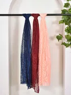 Net Self-Design Dupatta for Women (Multicolor, 2.2 m)
