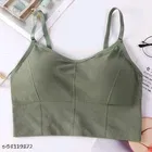 Viscose Spandex Bra for Women, Green 