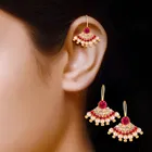 Brass Pearl Ear Cuffs for Women 