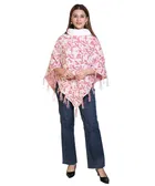 Woolen Self-Design Ponchos for Women 