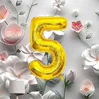 Foil Balloon for Birthday Celebration, No. 5 