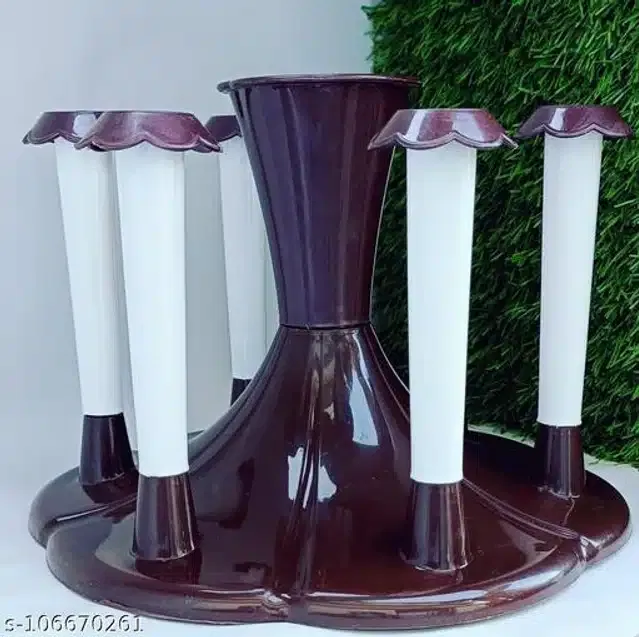 Glass and Spoon Holder for Kitchen (Brown)