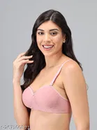 Cotton Blend Solid Padded Bra for Women 