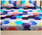 Polycotton Printed Double Bedsheet with Two Pillow Covers 