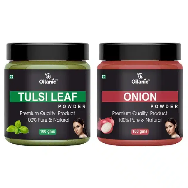 Natural Tulsi & Onion Powder for Skin & Hair (Pack of 2, 100 g)
