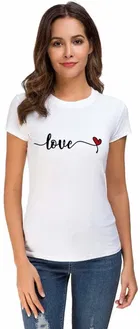 Round Neck Printed T-Shirt for Women & Girls 