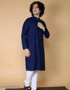Embroidered Mandarin Neck Kurta for Men 