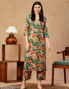 Cotton Blend Floral Printed Kurta set for women 