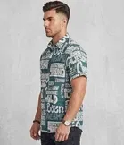 Geometric Print Cotton Shirt for Men 